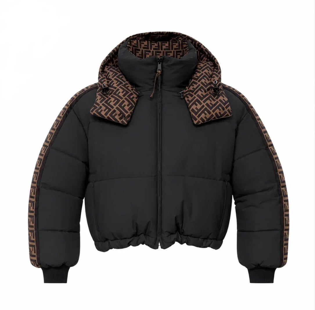 “FF“ Collar Puffer Jacke