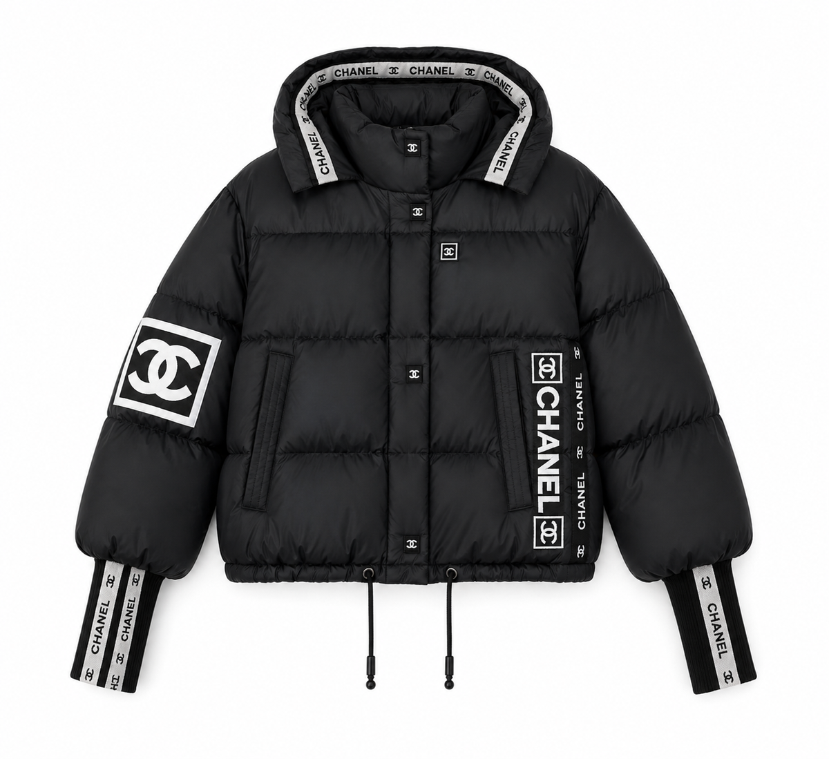 “CC“ Hooded Puffer Jacke