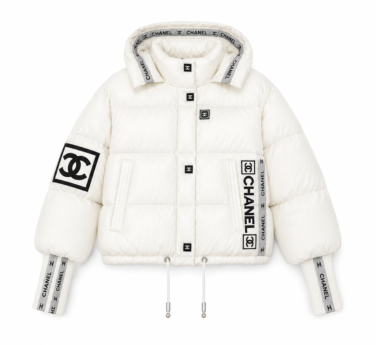“CC“ Hooded Puffer Jacke
